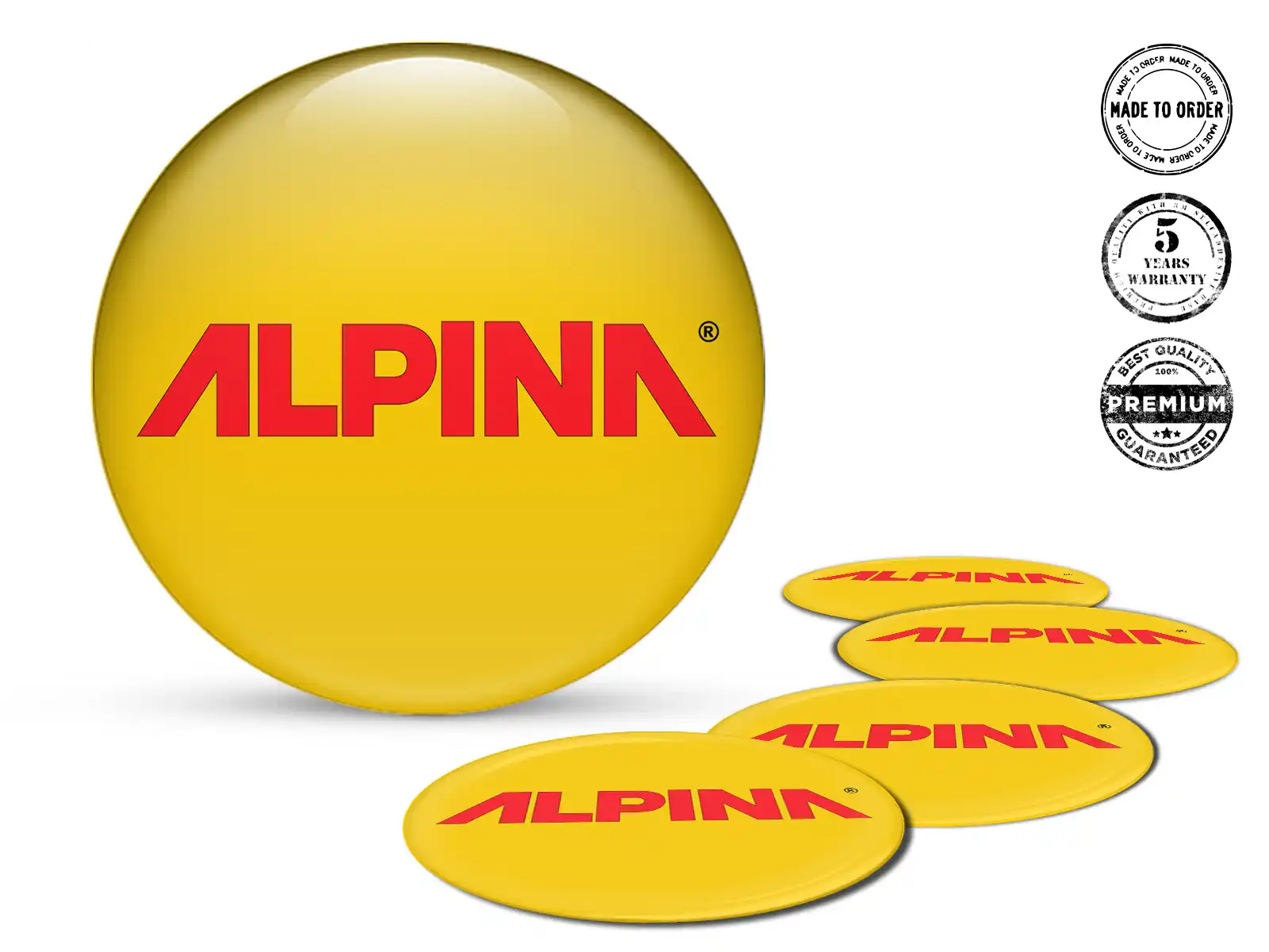 Alpina Radplaketten Ausgabe Harzgewölbte Labels